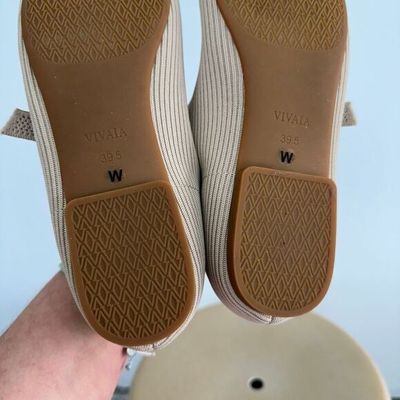 Vivaia Women’s Wide Nude Tan Square-Toe Mary-Jane Margot Mary-Jane - Picture 9 of 11